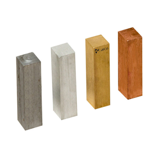 Square Density Blocks Set of 4 Different materials, 12.5 x 50 mm STS